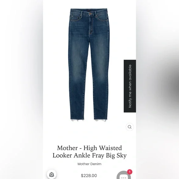 MOTHER High-waisted Looker Ankle Fray jeans in Big Sky (faded blue) - Picture 13 of 13